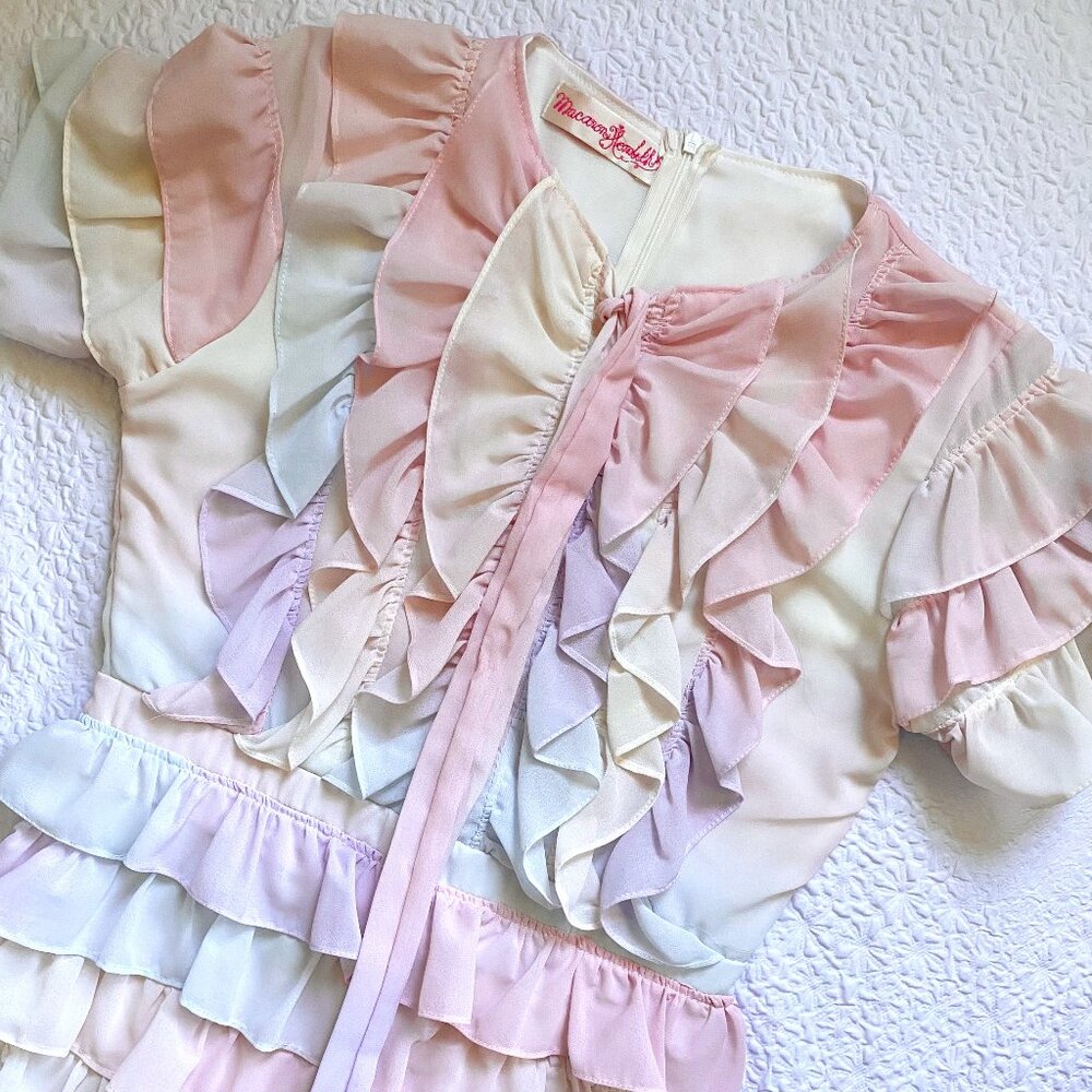 Pastel Rainbow Frilly Dress